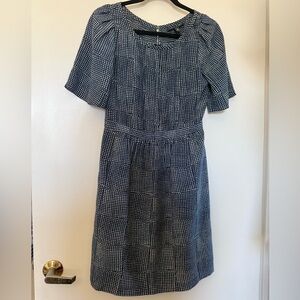 Banana Republic 100% Silk Lined Short Sleeve Print Mini Dress in Size 4P